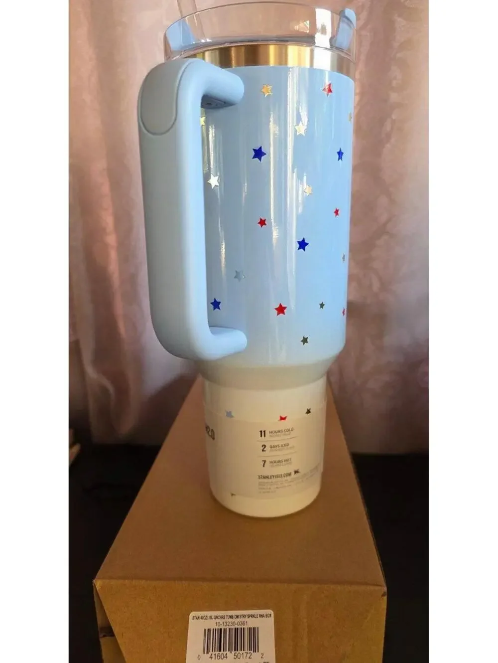 Stanley Stanless Steel H2.0 FlowState Tumbler in Ombre Starry Sparkle - BNWT/Box - Picture 3 of 9